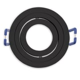 ISOLED Einbaurahmen für MR11/GU10 Mini Spots, schwenkbar, rund, schwarz