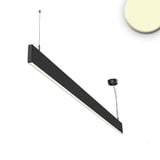 ISOLED LED Hängeleuchte Linear Up&Down 600, 25W, prismatisch, linear- u. 90° verbindbar, schwarz, warmweiß