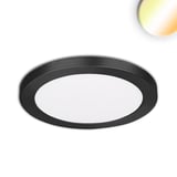 ISOLED LED Aufbau/Einbauleuchte Slim Flex, 12W, schwarz, ColorSwitch 3000|3500|4000K