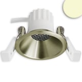 main image of product ISOLED LED Einbaustrahler BACK45, messing geb., rund, 5W, CRI90, 2700K, rückversetzt, Honeycomb, dimmbar