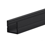 ISOLED LED Aufbauprofil SURF8 Aluminium schwarz RAL 9005, 200cm