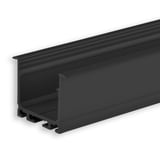 main image of product ISOLED LED Einbauprofil DIVE20 Aluminium schwarz RAL9005, 200cm