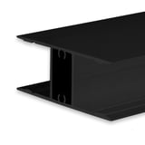 main image of product ISOLED LED Aufbauleuchtenprofil HIDE DOUBLE Aluminium schwarz RAL 9005, 200cm