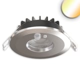 main image of product ISOLED LED Einbaustrahler Vario-68 mit PIR-Sensor 6W, 60°, 2700|3000|4000|6000K, IP65, CRI90, chrom