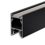 ISOLED LED Leuchtenprofil HALON Aluminium schwarz RAL 9005, 200cm, mit einklickbarem Kühlstreifen