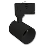 ISOLED 3-Phasen Schienen-Adapter Mini für GU10-Spots, schwarz matt