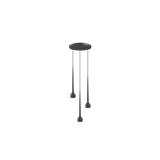 Grau Falling Sun Chandelier Three Black