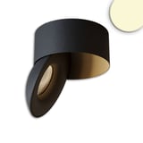 main image of product ISOLED LED Aufbauleuchte Sphere schwarz/schwarz, 2700K, 10W, CRI90, dimmbar