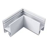 main image of product ISOLED HALON 90° Eck, geschweißt, 120x120mm, silber pulverbeschichtet, exkl. Cover