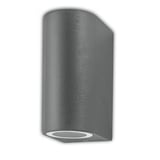ISOLED Wandleuchte Siara Up&Down 2xGU10, IP54, anthrazit, exkl. Leuchtmittel