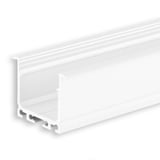 ISOLED LED Einbauprofil DIVE20 Aluminium weiß RAL 9010, 200cm