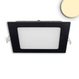main image of product ISOLED LED Downlight, 9W, eckig, ultraflach, blendungsreduziert, schwarz, warmweiß, dimmbar CRI90