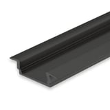 ISOLED LED Einbauprofil DIVE12 FLAT Aluminium schwarz pulverbeschichtet RAL 9005, 200cm