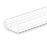main image of product ISOLED LED Aufbauprofil SURF12 FLAT Aluminium pulverbeschichtet weiß RAL 9010, 200cm