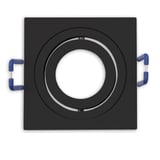 ISOLED Einbaurahmen für MR11/GU10 Mini Spots, schwenkbar, eckig, schwarz