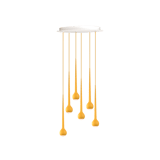 Grau Falling Sun Chandelier Six Sun Orange