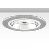 ISOLED Einbaurahmen rund, Loch 80mm, Alu gebürstet + weiß-silber, für GU10/MR16 Spots