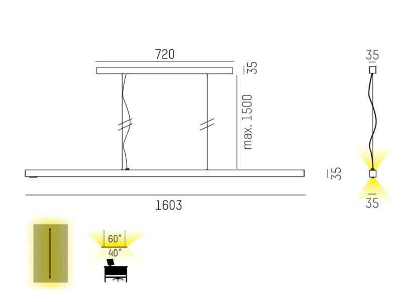 Molto Luce LENS SINGLE PDI (aluminium eloxiert) - 2