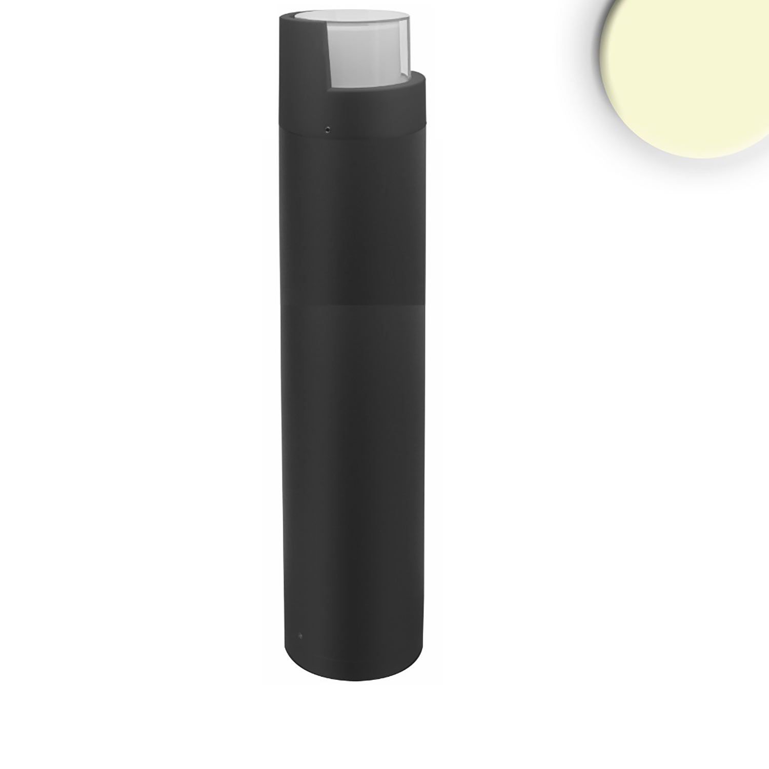 ISOLED LED Wegeleuchte Poller-6, 70cm, 6W, sandschwarz, warmweiß - 1