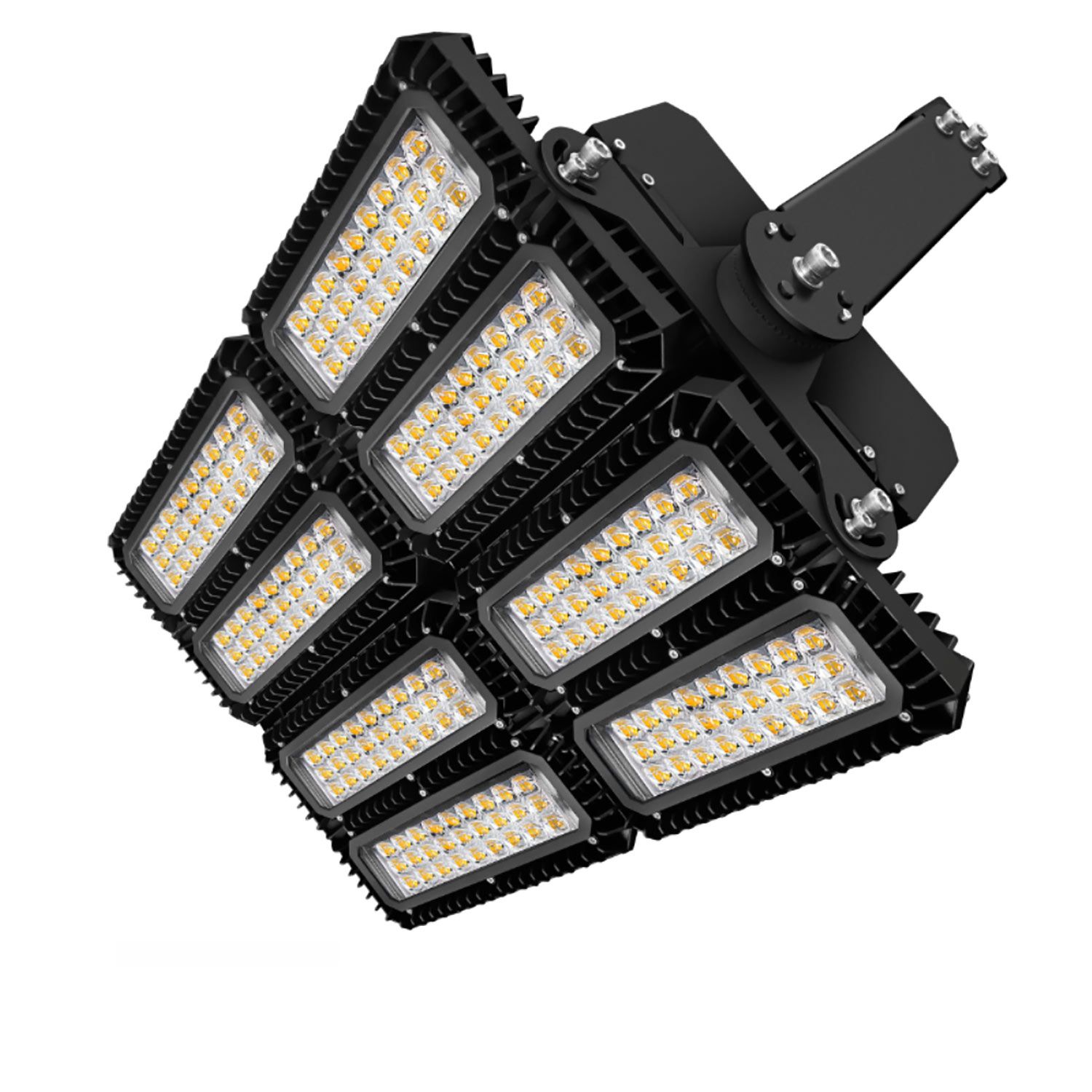 ISOLED LED Flutlichtanlage 900W, 130x40°, 4 Module (Lichtpunkte), DALI dimmbar, 3000K, IP66 (ext. Trafo) - 1