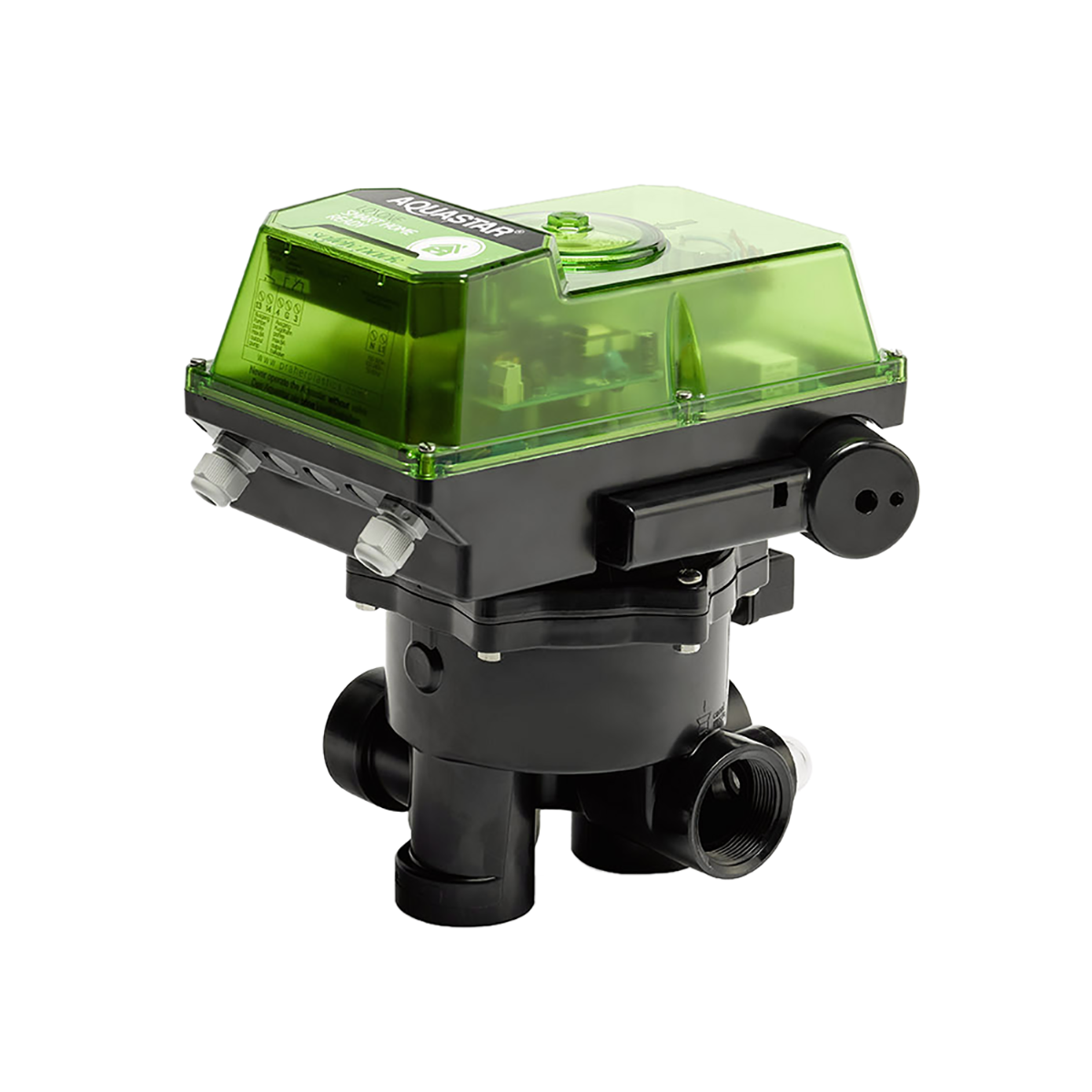 Loxone Aquastar Air SM10 1 1/2", ABS schwarz, Gewinde BSP, Top+Bottom Klebe MOP 3,5 bar NBR tpe 100-240 VAC - Produktbild 1