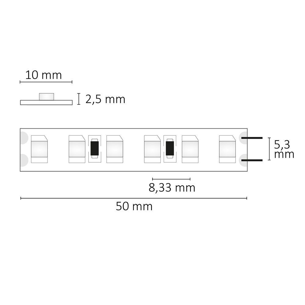 ISOLED LED SIL840 Flexband, 24V DC, 9,6W, IP20, 4000K, 5m Rolle, 120 LED/m - 4