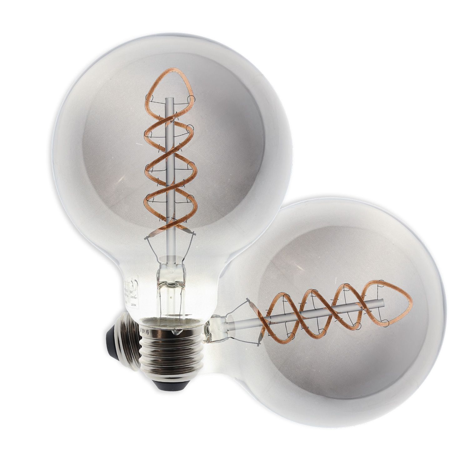 ISOLED E27 Vintage Line LED Roundbulb 95, Smoky, 4W, 2200K - 3