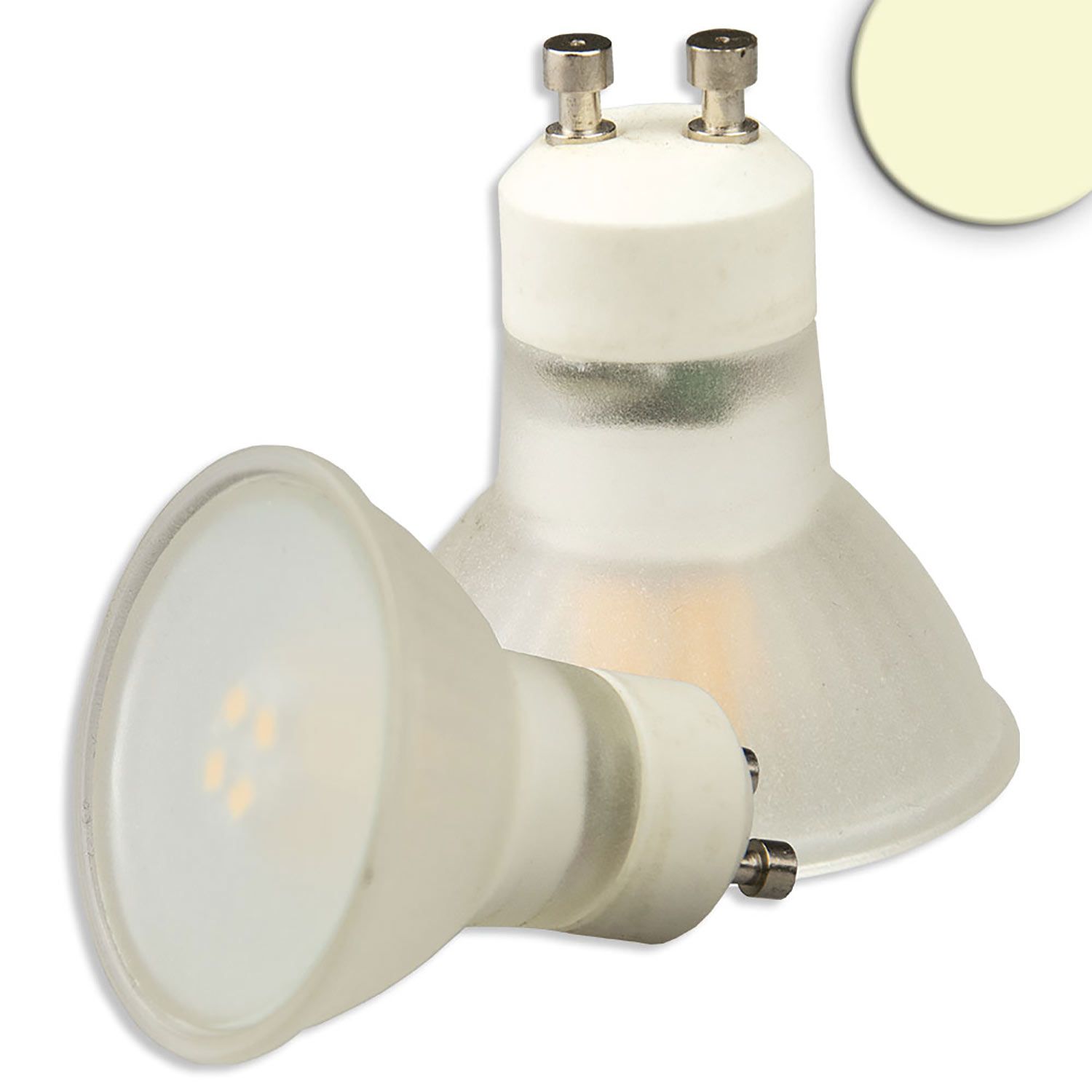 ISOLED GU10 LED Strahler 3W, 270°, opal, warmweiß - 1