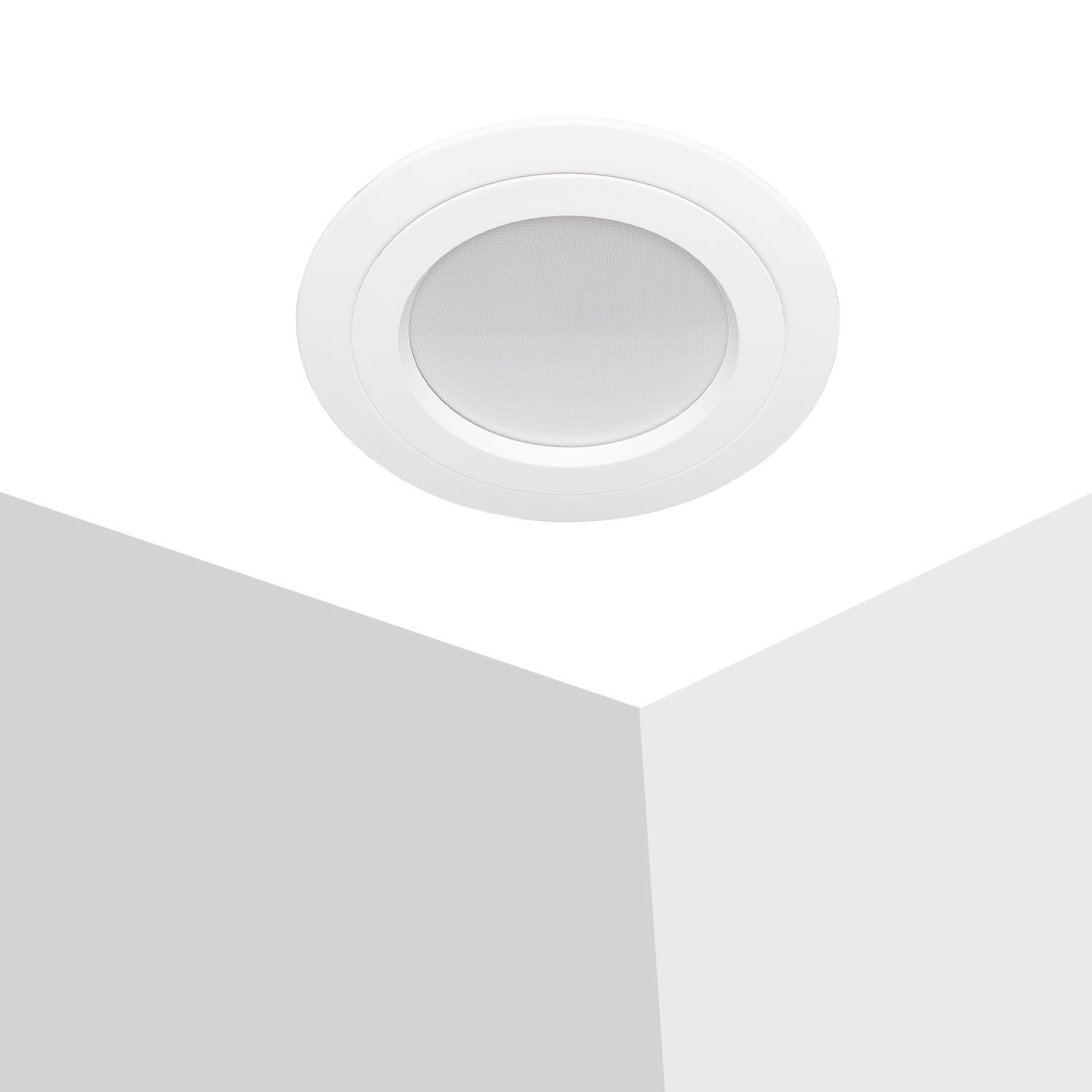 ISOLED Loch Adapterring für Downlights, mit Federn, weiß, ID 201mm - AD 287mm - 7