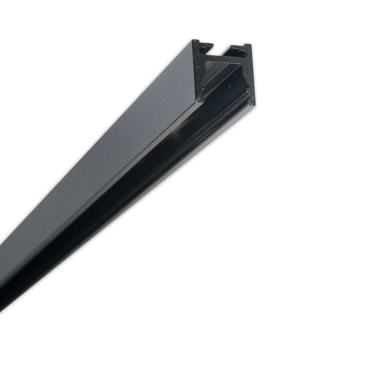 ISOLED Gardinenprofil Curtain10 ONE FLAT, schwarz RAL 9005, 200cm - 4