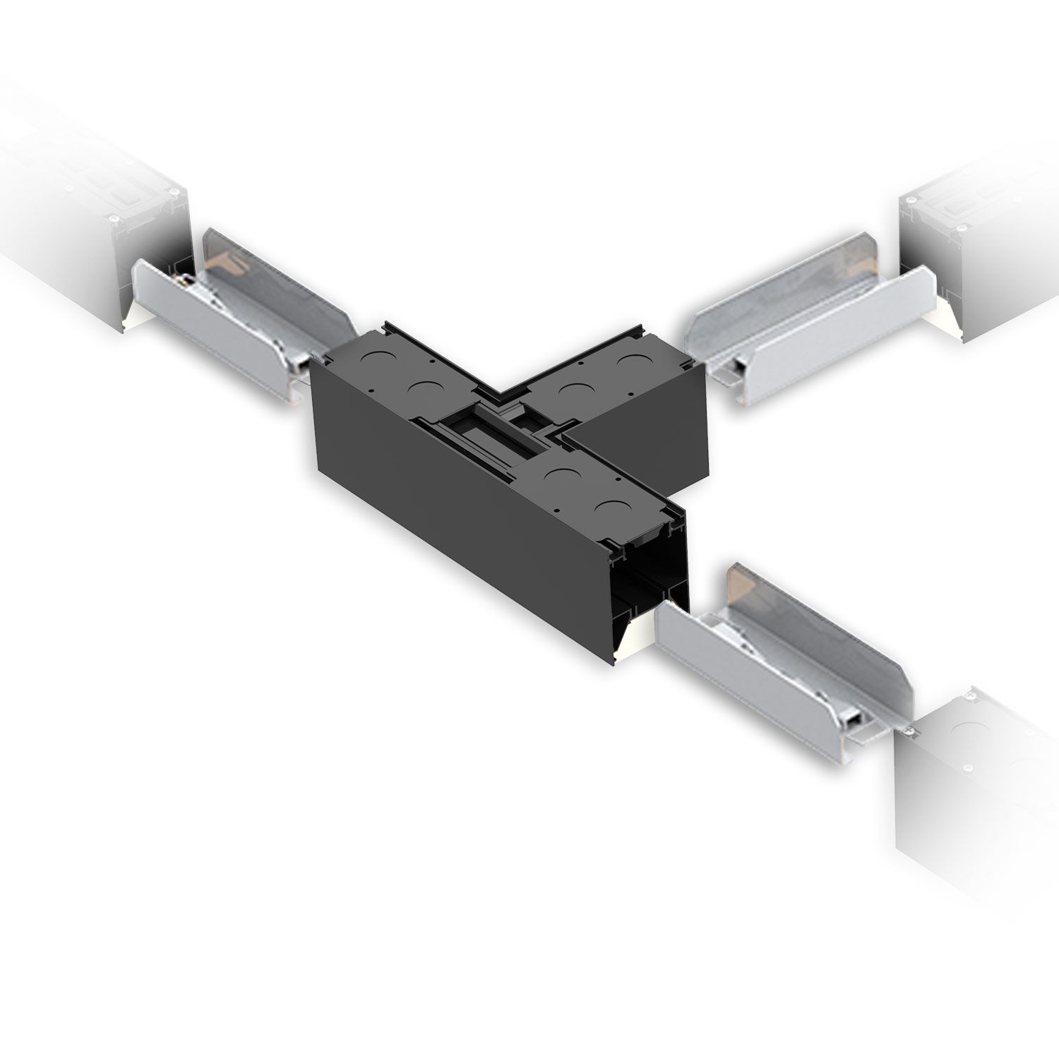 ISOLED T-Verbinder für Aufbau/Hängeleuchte LINKLINE50 schwarz - 2