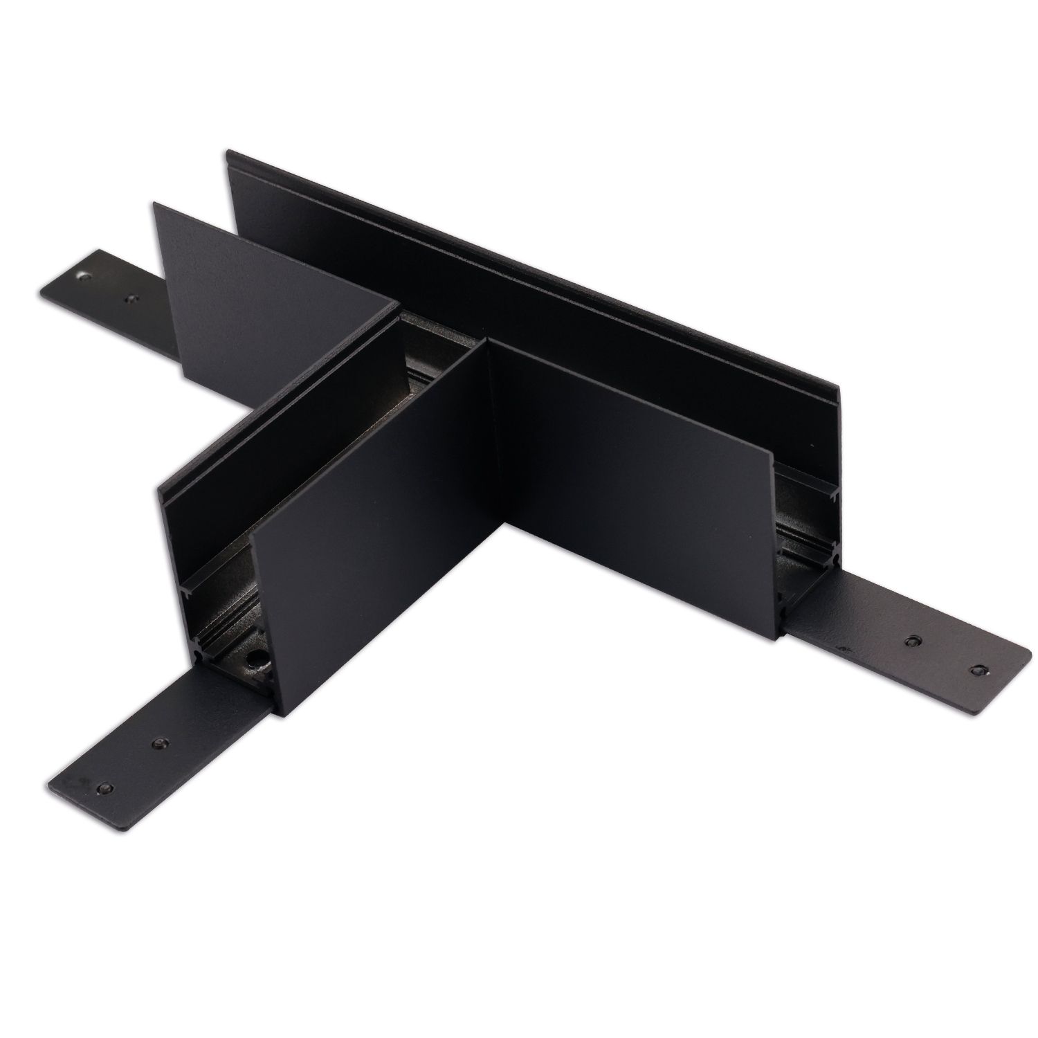 ISOLED Track48 T-Schiene horizontal für Aufbauschiene, schwarz, nicht stromführend - 1