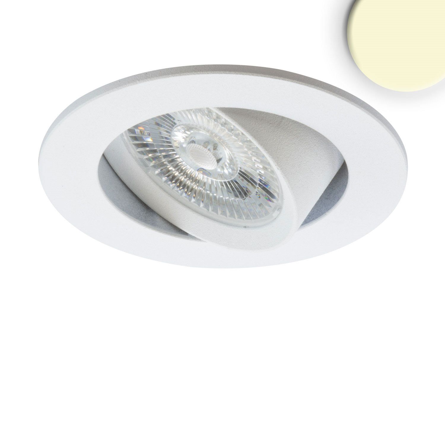 ISOLED LED Einbauleuchte Slim68 MiniAMP weiß, rund, 8W, 24V DC, warmweiß, nicht dimmbar - 1