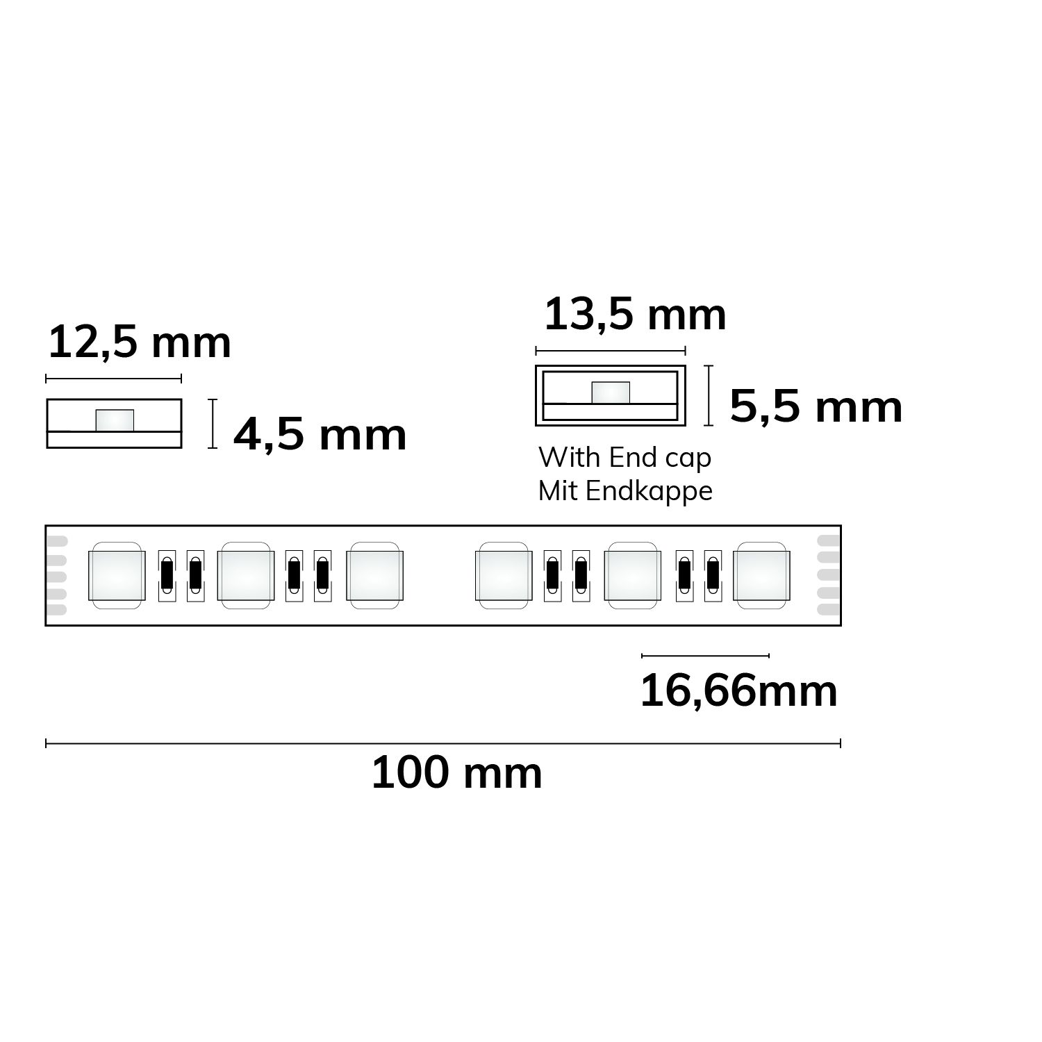 ISOLED LED AQUA RGB+WW Flexband, 24V DC, 19W, IP68, 4in1 chip, 5m Rolle, 60 LED/m - 3