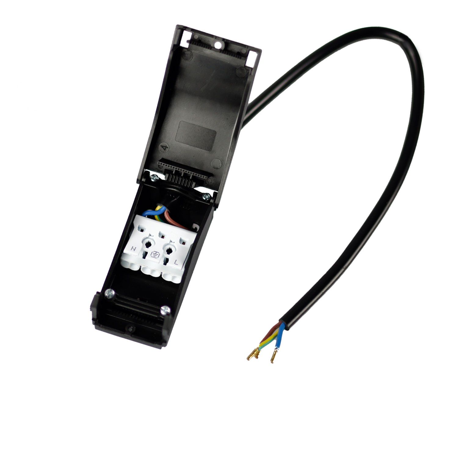 ISOLED Anschlussbox 2x3-polig, 0,5-2,5mm², max. 450V/16A zur Durchverkabelung, mit 30cm Anschlussleitung - 1