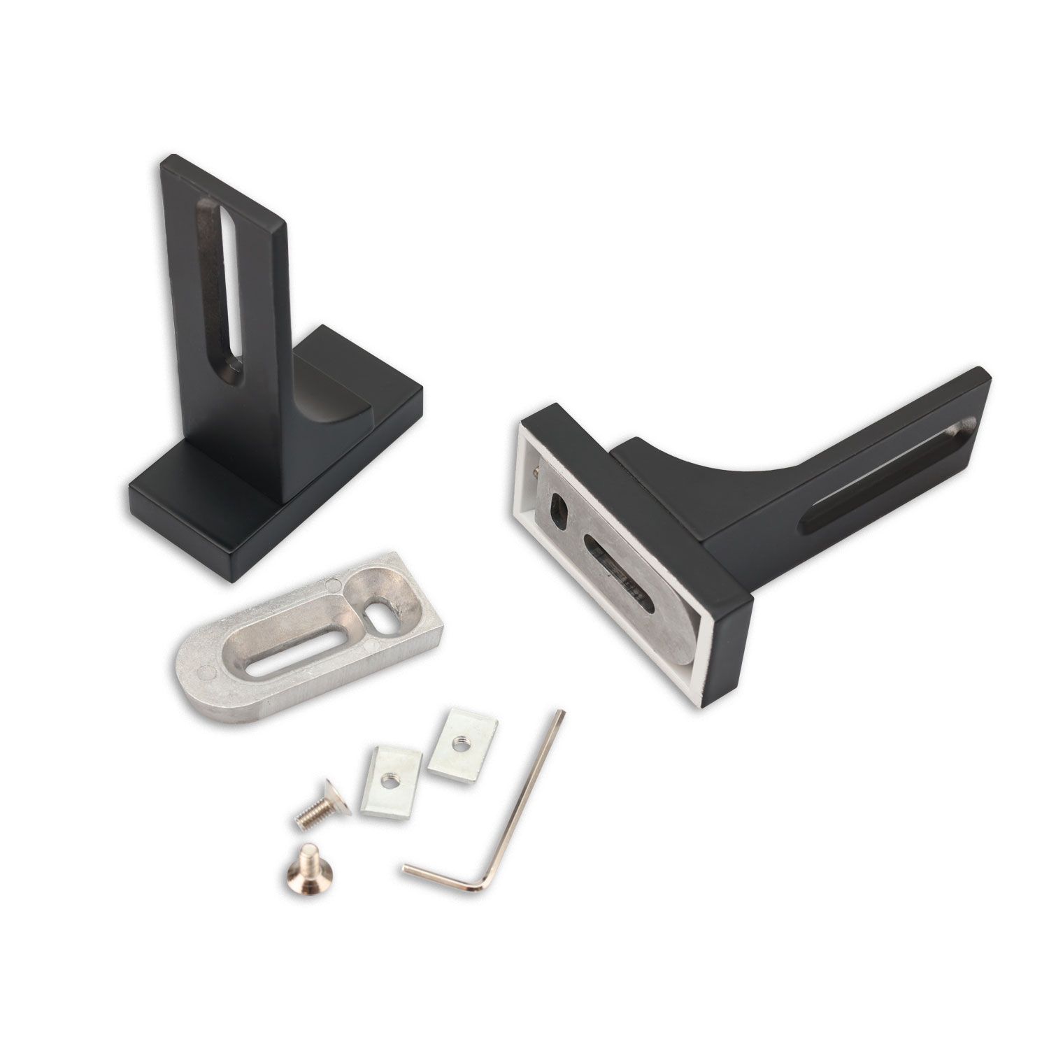 ISOLED Wandausleger für Gardinenprofile, kurz, 2 Stück, schwarz ISOLED Wandausleger für Gardinenprofile, kurz, 2 Stück, schwarz - 1