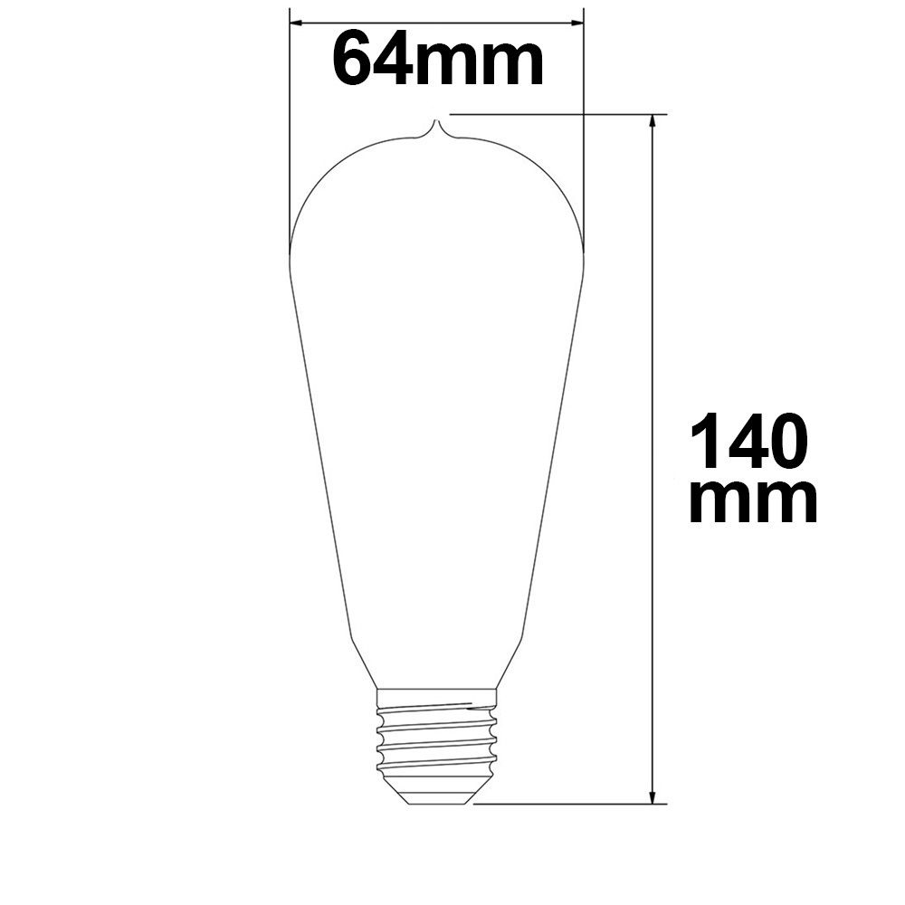 ISOLED E27 Vintage Line LED ST64 Birne 8W ultrawarmweiß, dimmbar - 3