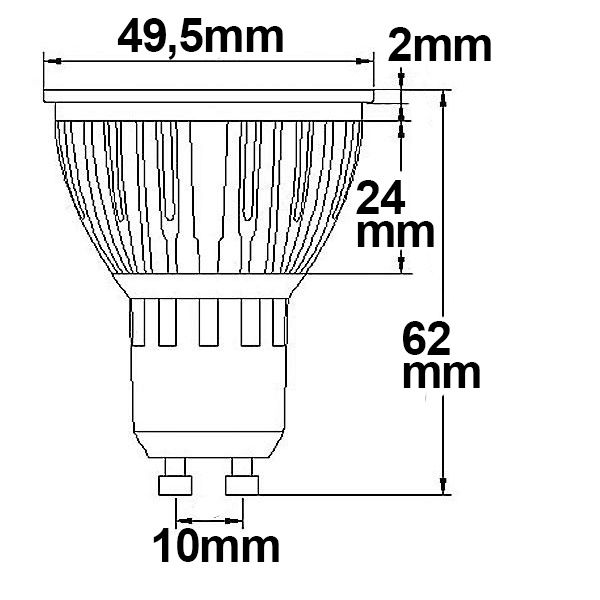 ISOLED GU10 LED Strahler 5,5W COB, 38°, warmweiß, dimmbar - 3