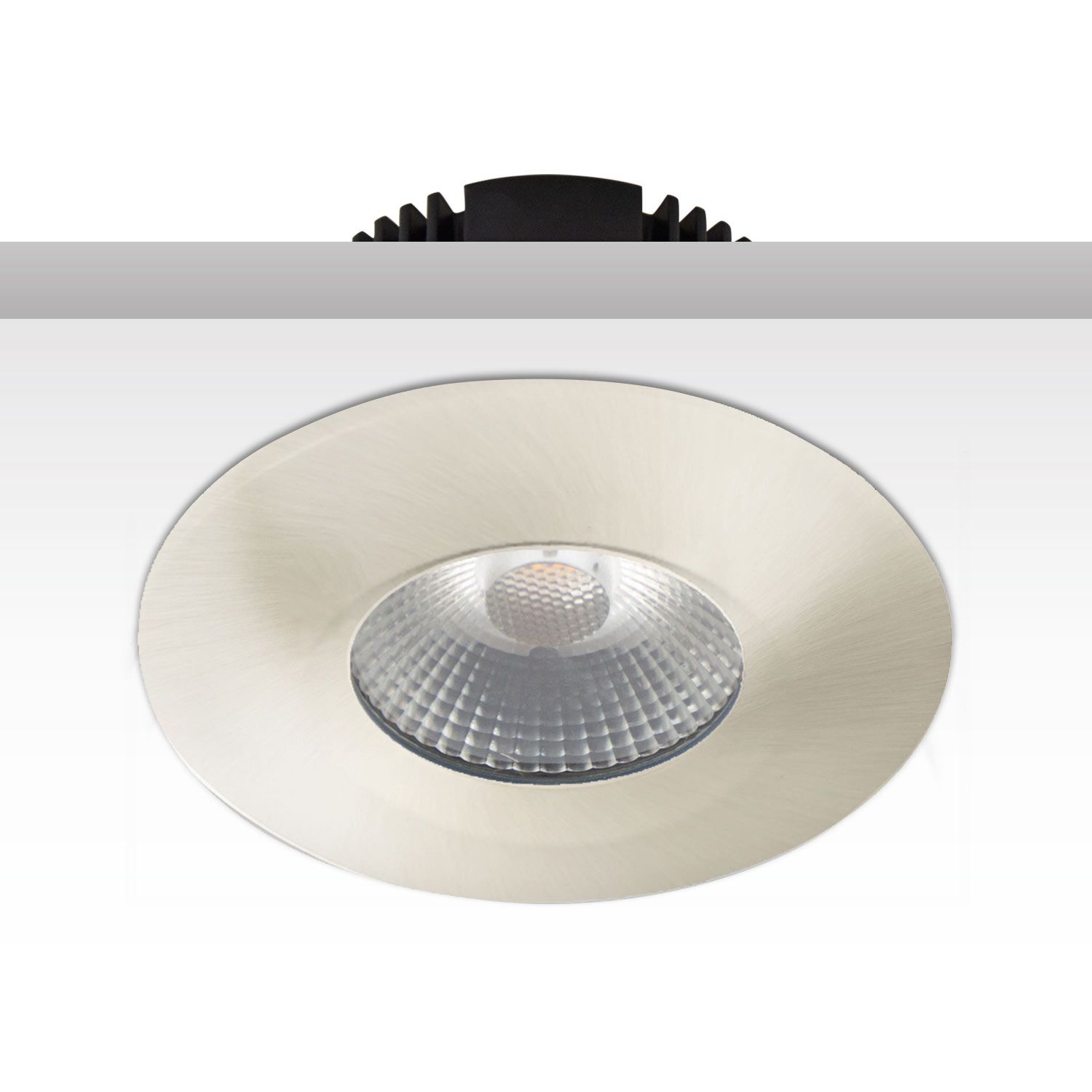 ISOLED Cover Aluminium rund/Kante nickel gebürstet für Sys-68 - 2