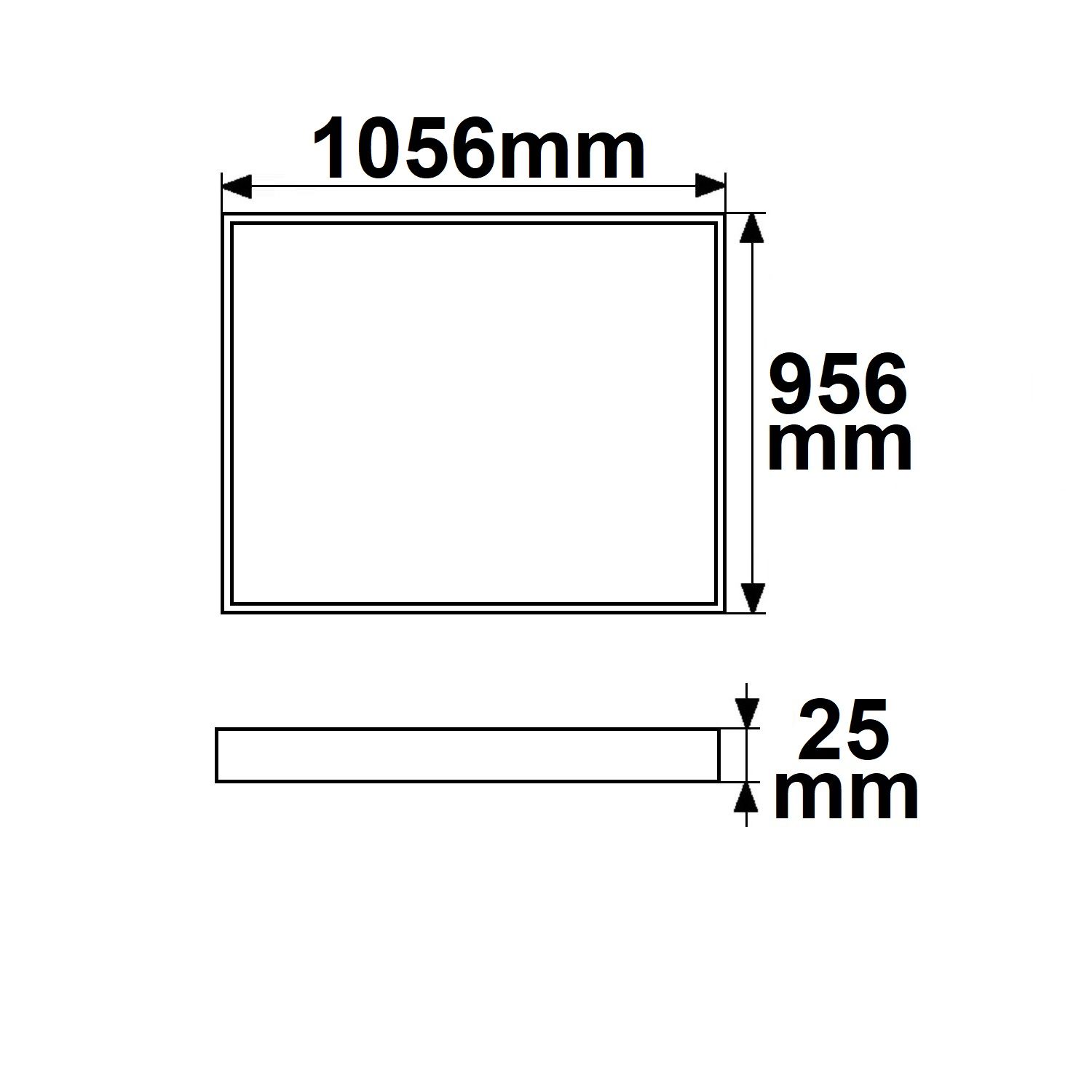 ISOLED LED Leuchtrahmen H25, Innenformat 900x1000mm, 78W, weißdynamisch, CRI92 - 2
