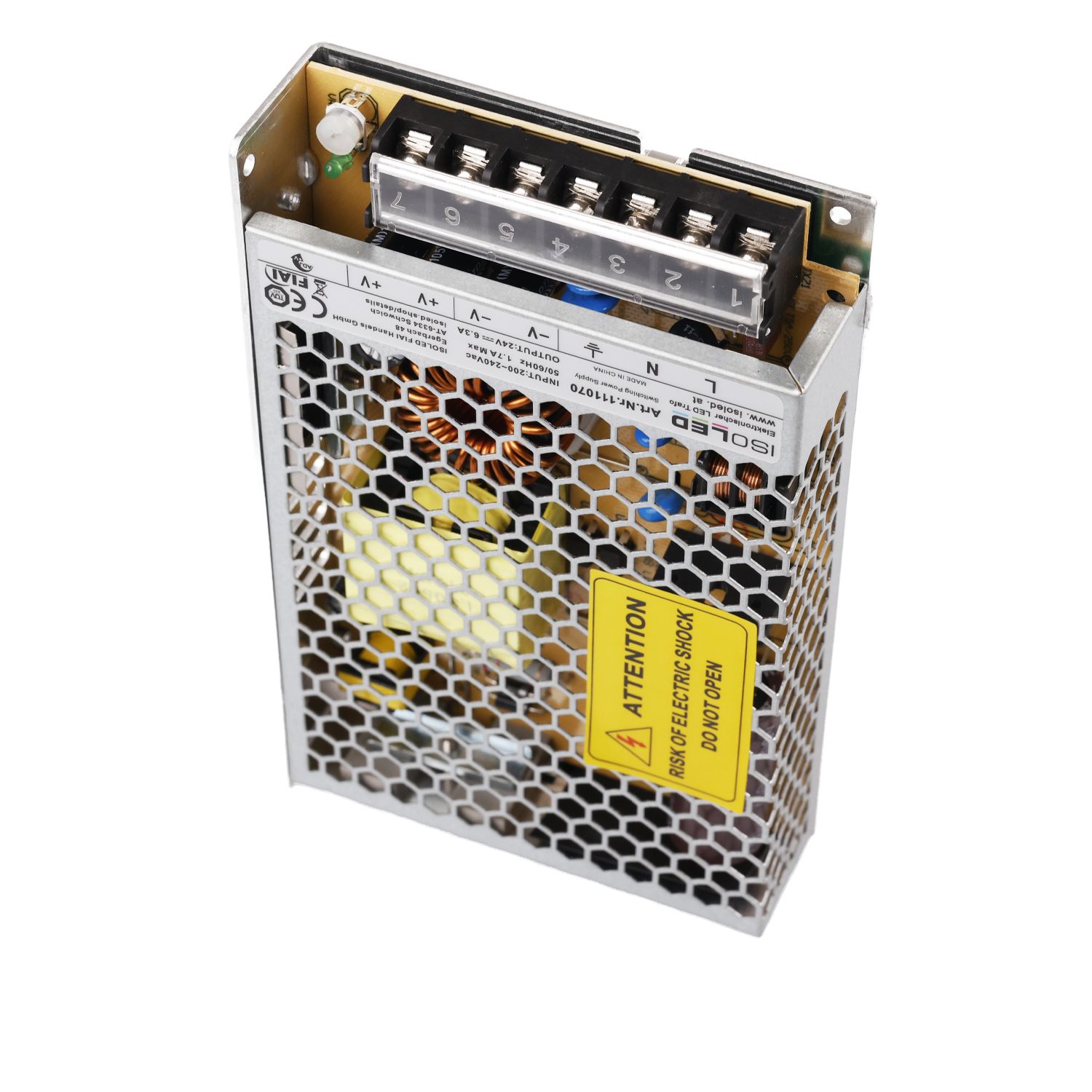 ISOLED LED Trafo 24V/DC, 0-150W, Gitter - 5