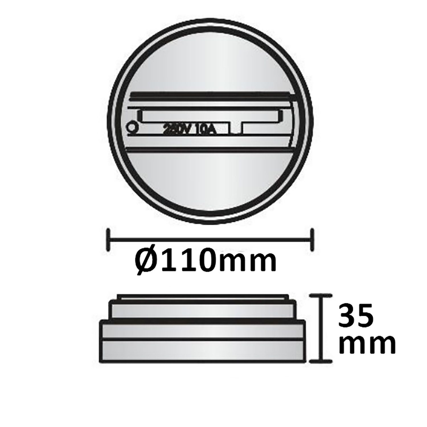 ISOLED Monotrack-Aufbauadapter für Schienenstrahler, weiß, 1-Phase - 3