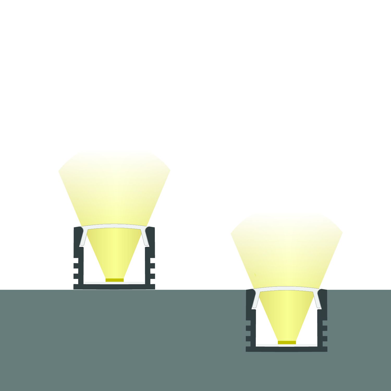 ISOLED LED Montageprofil MAXI-AB V2, schwarz RAL9005 L: 200cm - 4