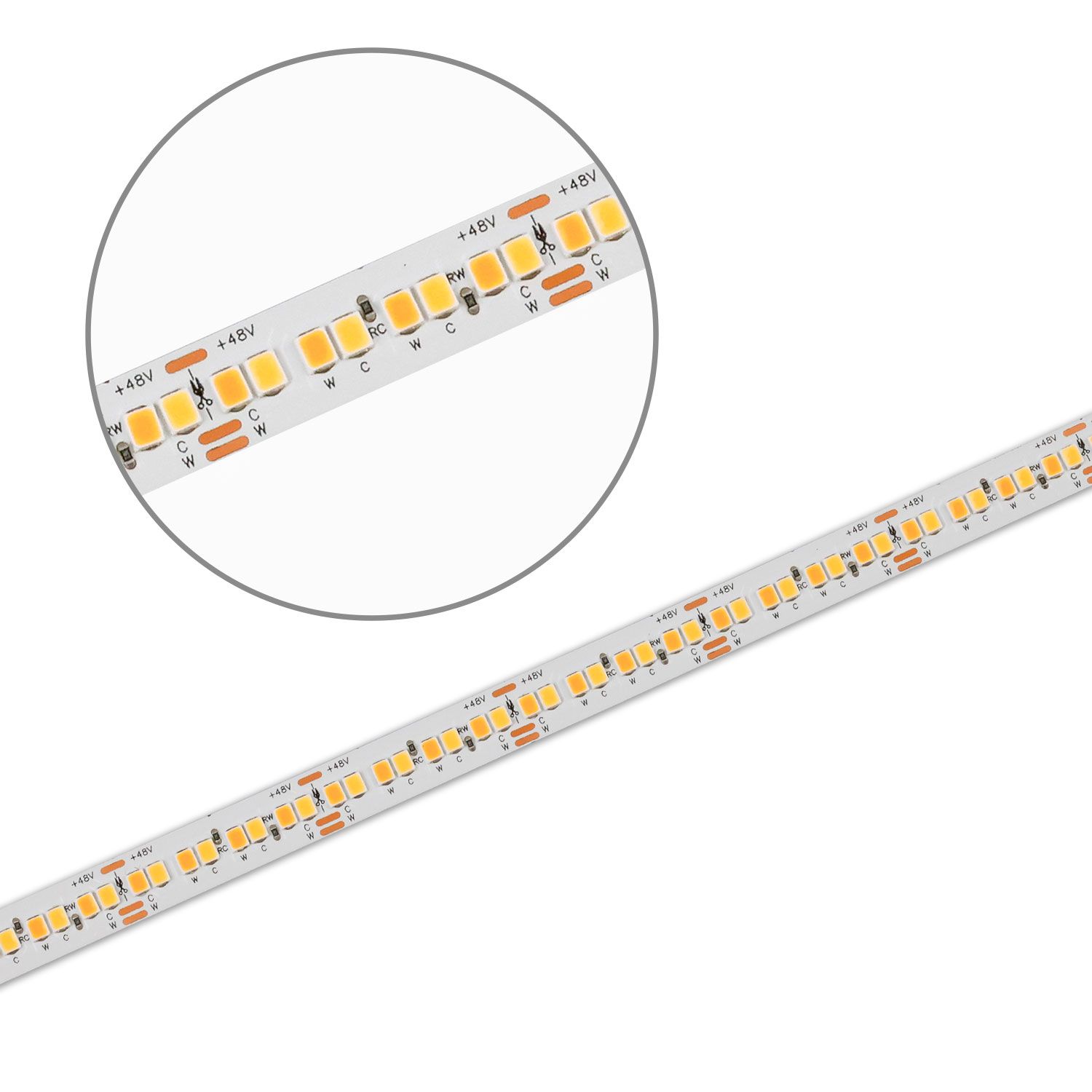 ISOLED LED CRI918/940 CCT Flexband, 48V DC, 6W+6W, IP20, 10m Rolle, 256 LED/m - 2