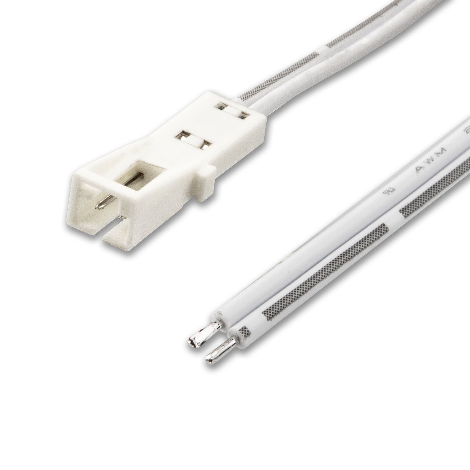 ISOLED MiniAMP Anschlussbuchse female, 100cm, 2-polig, weiß, max. 3A - 1