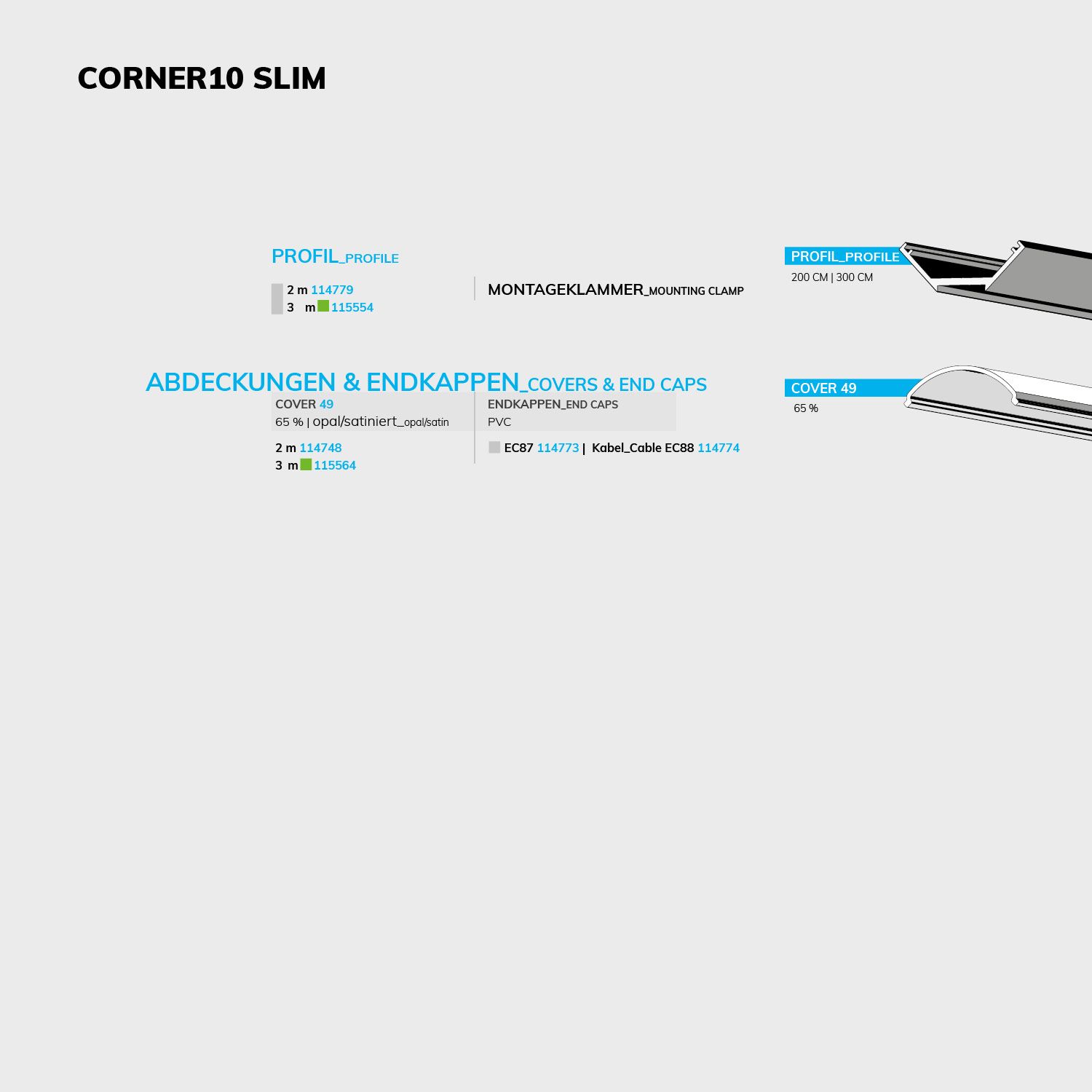 ISOLED LED Eckprofil CORNER10 SLIM Aluminium eloxiert, 200cm - 4