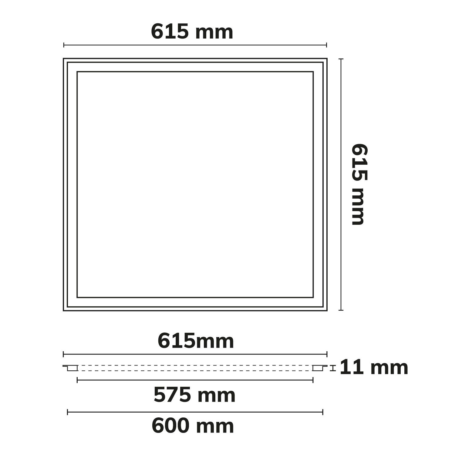ISOLED LED Panel Frame 625, 40W, warmweiß - 4