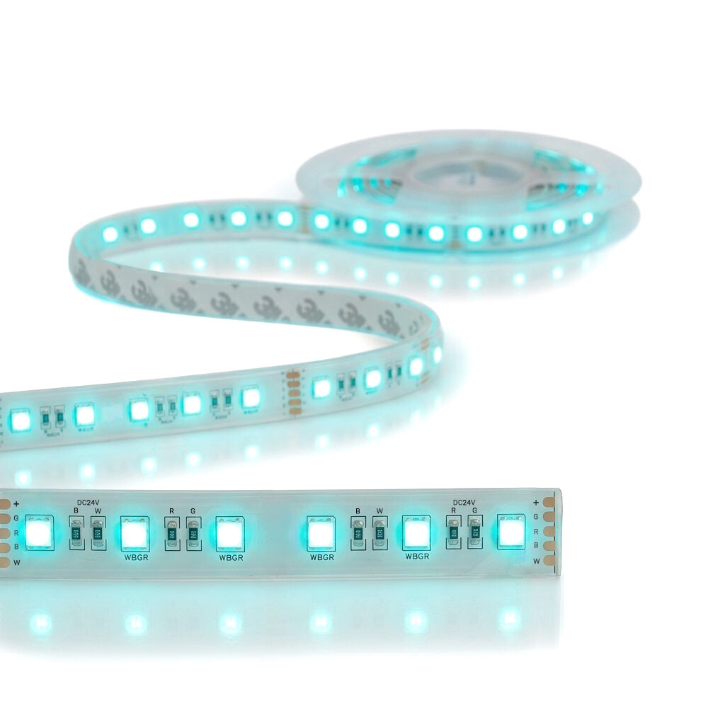 Emilum Flex Stripe 24V, 19.2W, RGBW/2700K, CRI90, 60LED, IP68, 14,5mm - 6