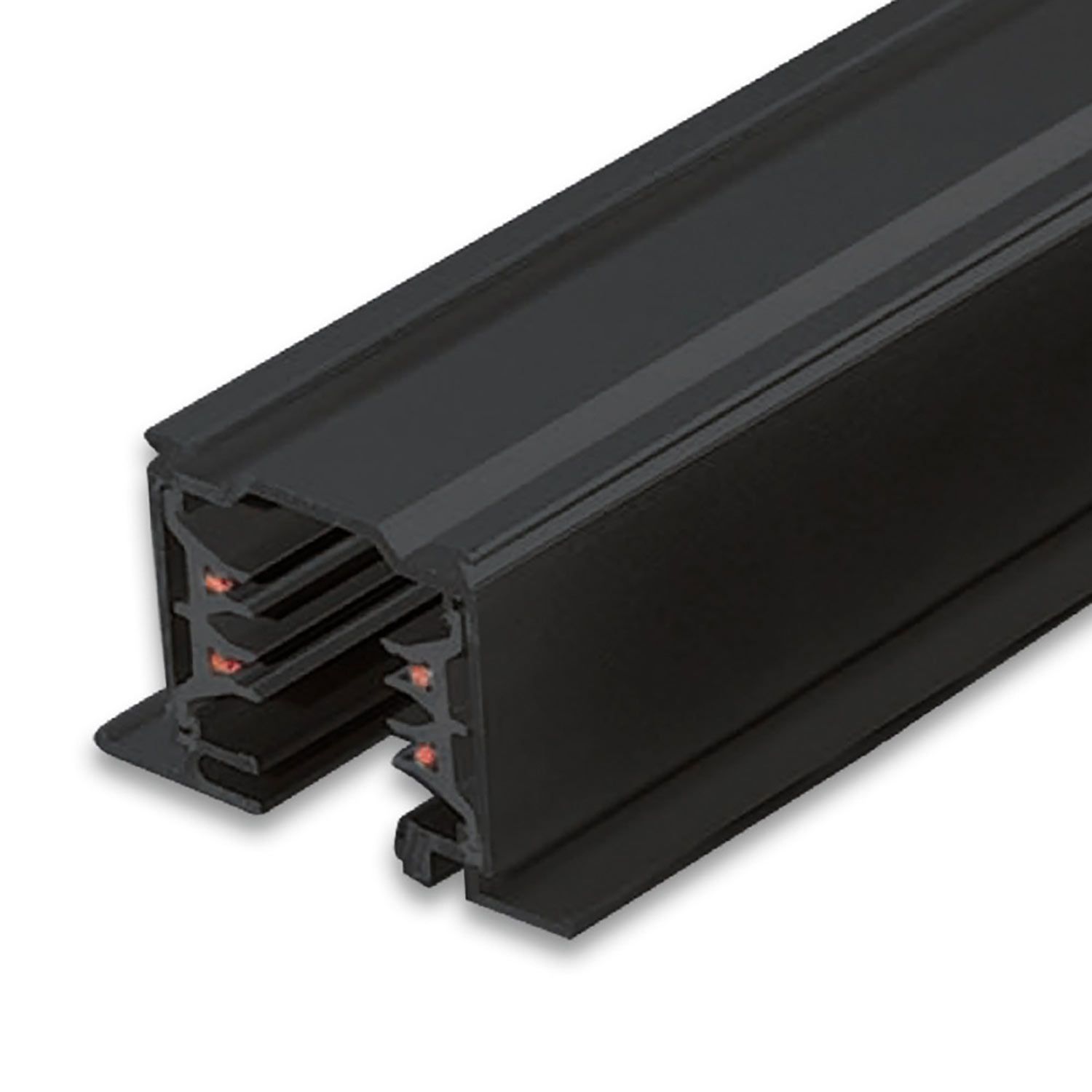 ISOLED 3-Phasen Classic Einbau-Stromschiene, 2m, schwarz ISOLED 3-Phasen Classic Einbau-Stromschiene, 2m, schwarz - 1