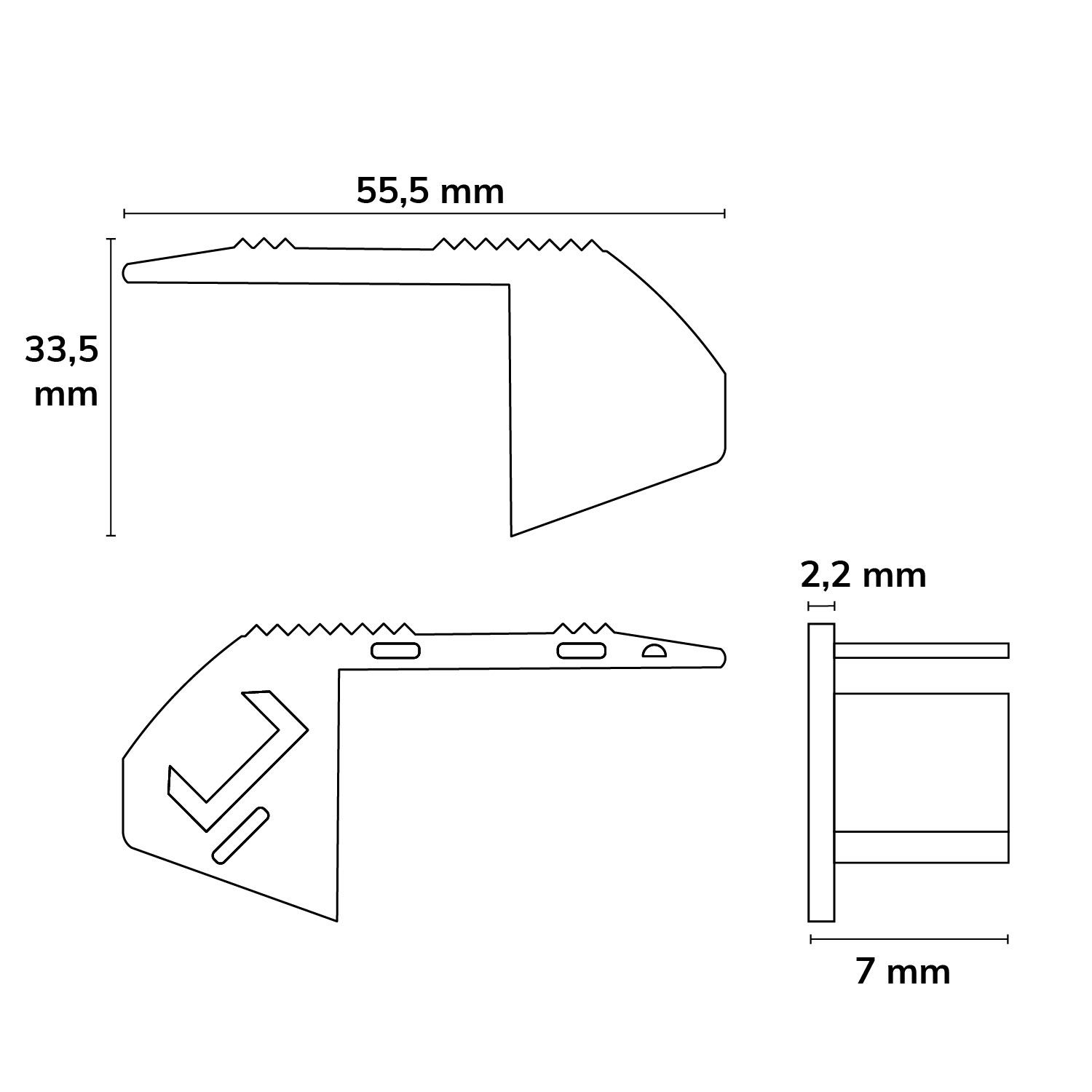 ISOLED Endkappe EC222 Kunststoff für Profil STAIRS12, links 1 STK - 3